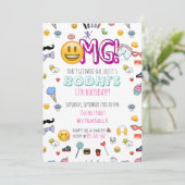 Emoji Themed Party Einladung (Stehend Vorderseite)