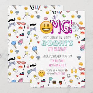 Emoji Themed Party Einladung