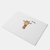 Emoji traurig schreiende Giraffengesicht Fußmatte (Schrägansicht)