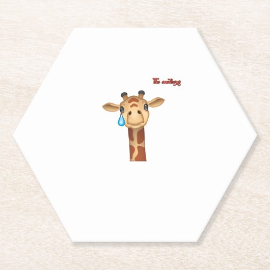 Emoji traurig schreiende Giraffengesicht Untersetzer (Vorderseite)