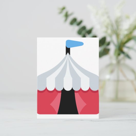 Emoji Twitter - Circus machen Postkarte (Stehend Vorderseite)