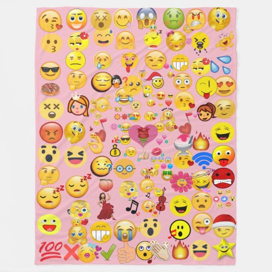 Emoji-Überlastung Fleecedecke (Vorderseite)