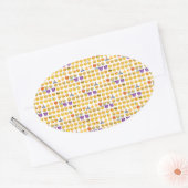 Emoji-Überlastung Ovaler Aufkleber (Umschlag)