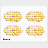 Emoji-Überlastung Ovaler Aufkleber (Blatt)