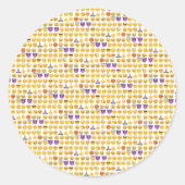 Emoji-Überlastung Runder Aufkleber (Vorderseite)