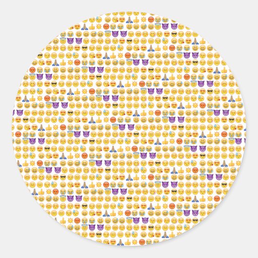Emoji-Überlastung Runder Aufkleber (Vorderseite)