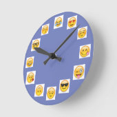 Emoji-Uhr Runde Wanduhr (Winkel)