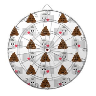 Emoji und Toilettenpapier gekackt Dartscheibe