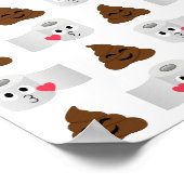 Emoji und Toilettenpapier gekackt Poster (Ecke)