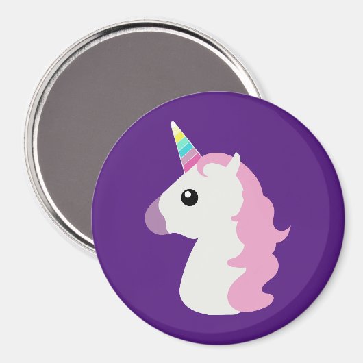 Emoji Unicorn Magnet (Vorderseite/Rückseite)