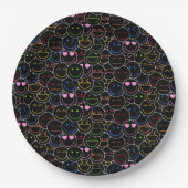 Emoji Vibes Neon Paper Tellers Pappteller (Vorderseite)