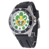 Emoji-Wahnsinn Armbanduhr (Schrägansicht)