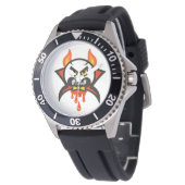 Emoji Wahnsinn Armbanduhr (Schrägansicht)