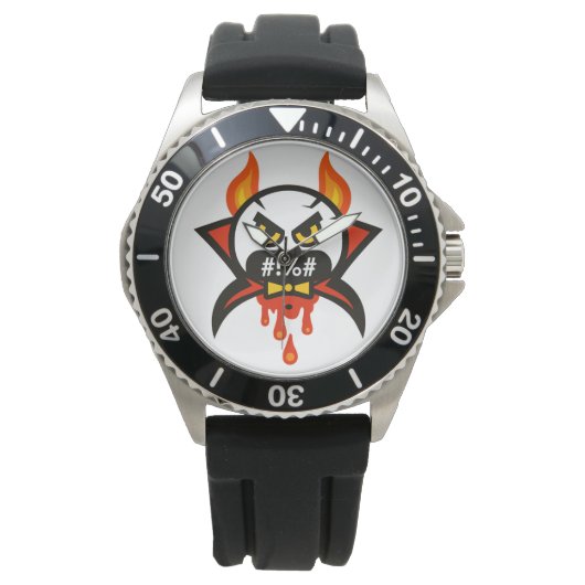 Emoji Wahnsinn Armbanduhr (Vorderseite)