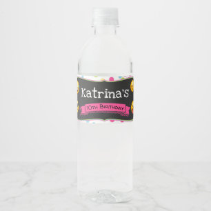 Emoji Wasser-Flasche beschriftet Wasserflaschenetikett