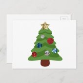 Emoji-Weihnachtsbaum Feiertagspostkarte (Vorne/Hinten)