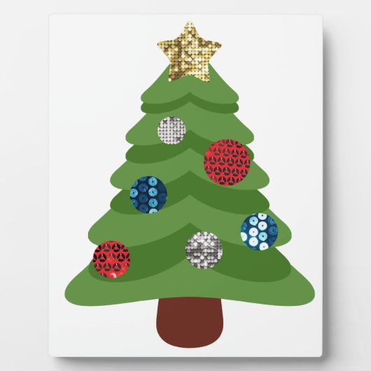 Emoji-Weihnachtsbaum Fotoplatte (Vorderseite)