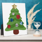 Emoji-Weihnachtsbaum Fotoplatte (Seite)