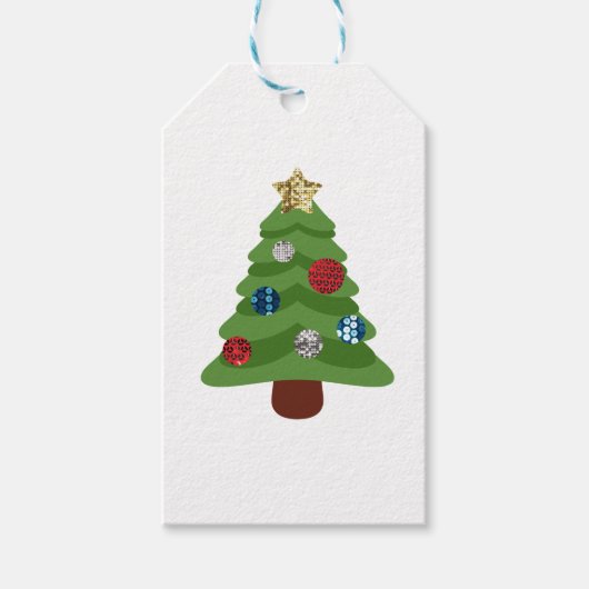 Emoji-Weihnachtsbaum Geschenkanhänger (Vorderseite)