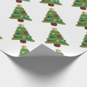Emoji-Weihnachtsbaum Geschenkpapier (Ecke)