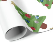 Emoji-Weihnachtsbaum Geschenkpapier (Rolleneckpunkt)
