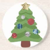 Emoji-Weihnachtsbaum Getränkeuntersetzer (Vorne)