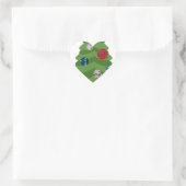 Emoji-Weihnachtsbaum Herz-Aufkleber (Tasche)