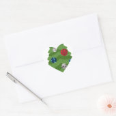 Emoji-Weihnachtsbaum Herz-Aufkleber (Umschlag)