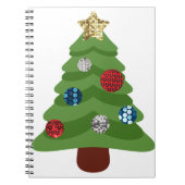Emoji-Weihnachtsbaum Notizblock (Vorderseite)
