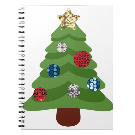 Emoji-Weihnachtsbaum Notizblock (Vorderseite)