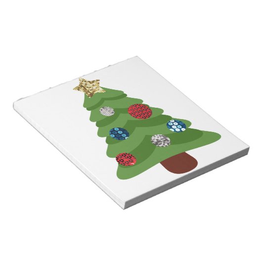 Emoji-Weihnachtsbaum Notizblock (angewinkelt)