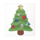 Emoji-Weihnachtsbaum Notizblock (Vorderseite)