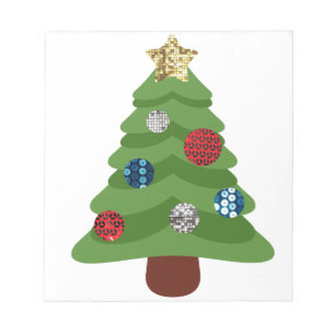 Emoji-Weihnachtsbaum Notizblock