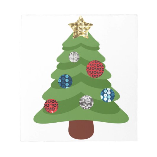 Emoji-Weihnachtsbaum Notizblock (Vorderseite)