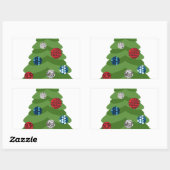 Emoji-Weihnachtsbaum Rechteckiger Aufkleber (Blatt)