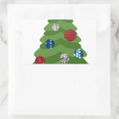 Emoji-Weihnachtsbaum Rechteckiger Aufkleber (Tasche)