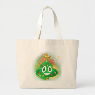 Emoji Weihnachtsbaum-Sprühfarbe Jumbo Stoffbeutel