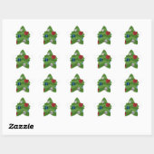 Emoji-Weihnachtsbaum Stern-Aufkleber (Blatt)