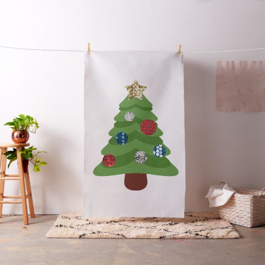 Emoji-Weihnachtsbaum Stoff (Beispiel)