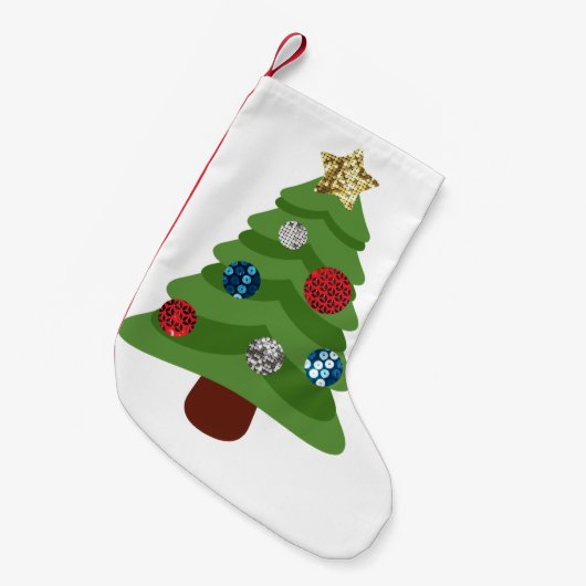 Emoji Weihnachtsbaum-Strumpf Kleiner Weihnachtsstrumpf (Vorderansicht (hängend))
