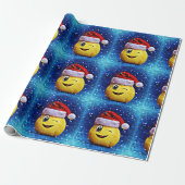 Emoji WeihnachtsPackpapier Geschenkpapier (Ungerollt)