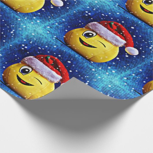 Emoji WeihnachtsPackpapier Geschenkpapier (Ecke)