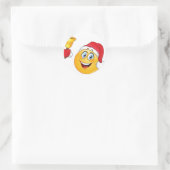 Emoji Weihnachtssticker Bell 1,5 cm Runder Aufkleber (Tasche)