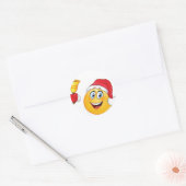 Emoji Weihnachtssticker Bell 1,5 cm Runder Aufkleber (Umschlag)