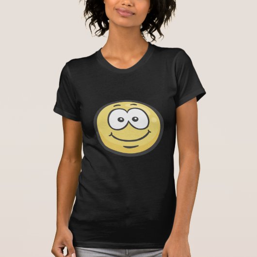 Emoji: Weißes lächelndes Gesicht T-Shirt (Vorderseite)
