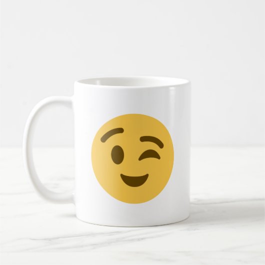 Emoji Wink Kaffeetasse (Links)
