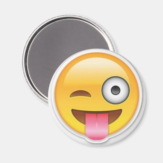 Emoji wink magnet (Vorderseite/Rückseite)