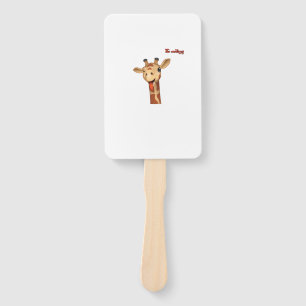 Emoji winken Zunge aus Giraffe Gesicht Fächer