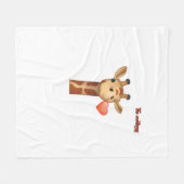 Emoji winking küssend Herz-Giraffe Gesicht Fleecedecke (Vorderseite (Horizontal))