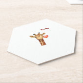Emoji winking küssend Herz-Giraffe Gesicht Untersetzer (angewinkelt)